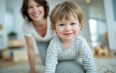 A therapist discusses child development and adoption with a smiling boy sitting in a chair, in the context of foster care and counseling for personal growth