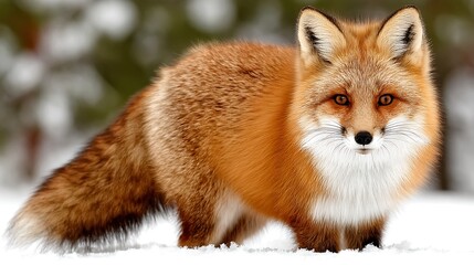 Obraz premium Majestic Red Fox in Winter Wonderland.