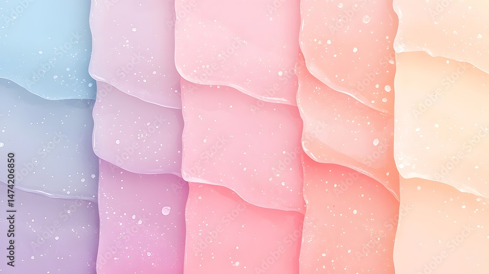 Poster abstract pastel wave background with smooth shapes and gradient colors