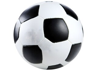 Close-Up of Black and White Soccer Ball on Grass Playground - Athletic Equipment for Team Sports and Outdoors Recreation