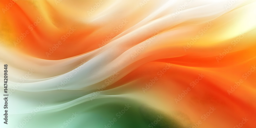 Poster abstract gradient background featuring shades of orange green and white creating a blurred effect ar