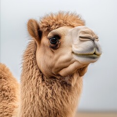 Obraz premium Close up Portrait of a Calm Bactrian Camel