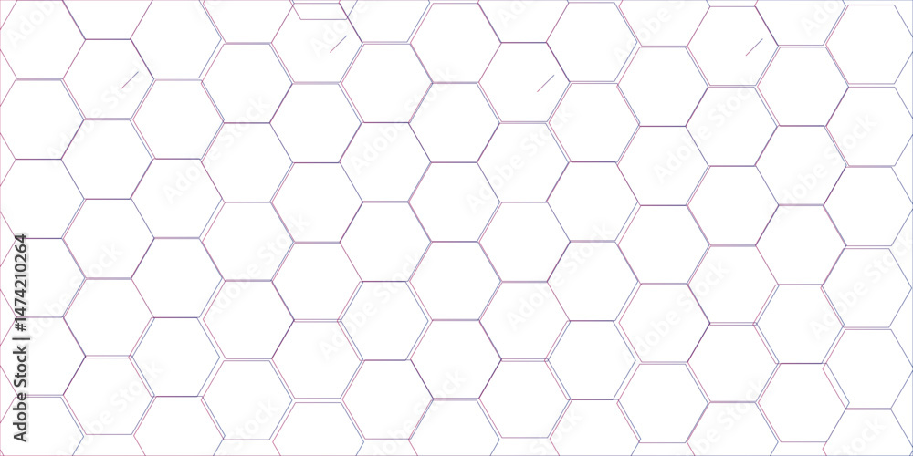 Poster abstract background of hexagon. white honeycomb with a gradient color. isometric geometry. hexagonal