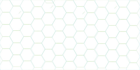 Abstract background of hexagon. White honeycomb with a gradient color. Isometric geometry. Hexagonal 3d vector green tile and mosaic structure simple style hexagonal graphic concept.
