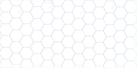 Abstract background of hexagon. White honeycomb with a gradient color. Isometric geometry. Hexagonal 3d vector grid tile and mosaic structure simple style hexagonal graphic concept.