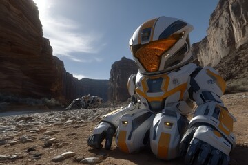 Examining the Martian surface with sophisticated equipment and lifelike interactions