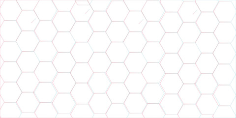 Abstract background of hexagon. White honeycomb with a gradient color. Isometric geometry. Hexagonal 3d vector grid tile and mosaic structure simple style hexagonal graphic concept.