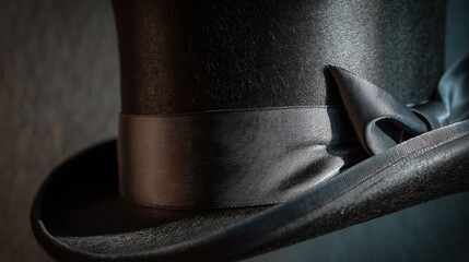 Classic black top hat detail
