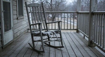 Rocking chair on porch