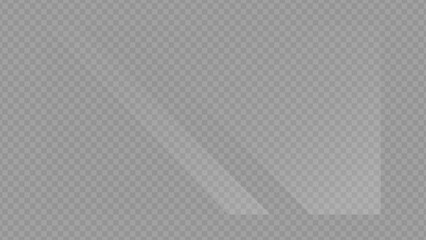 Transparent Glass Interface Panel with Diagonal Highlights