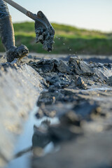 Winter work in the salt marshes
