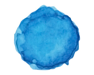 Watercolor Brush Stroke, stain, splash, background. Vector. Isolated. Blue