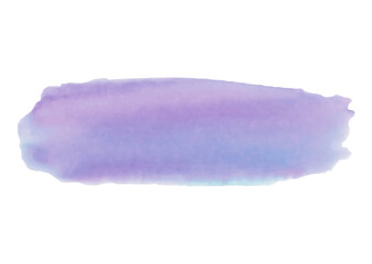 Watercolor Brush  Stroke, stain, splash, background. Vector. Isolated. Violet, Purple, Blue