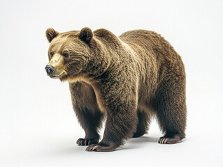 Fototapeta premium Portrait Of A Bear Isolated On A White Background