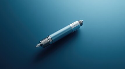 Single brushless motor floating with subtle shadow, isolated on gradient navy background