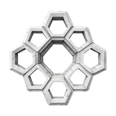 Abstract hexagonal stone pattern design geometric art modern architecture
