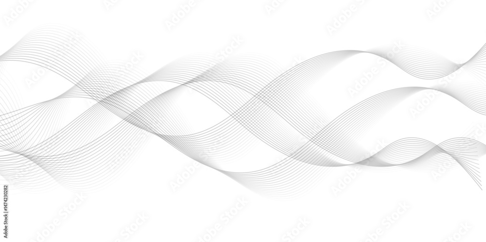 Poster abstract wave blend lines on transparent background. design for banner, wallpaper, background and ma