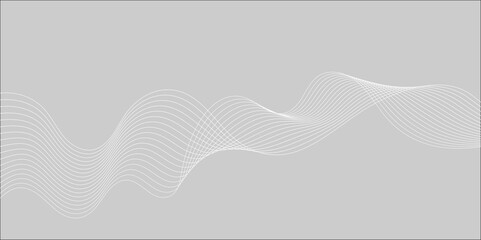 Abstract wave blend lines on transparent background. Design for banner, wallpaper, background and many more. Undulate Grey Wave Swirl, frequency sound wave, twisted curve lines with blend effect.	
