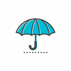 Fototapeta premium Colored icon template. Umbrella icon. Colored vector design.
