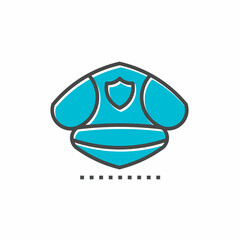 Colored icon template. Police hat icon. Colored vector design.
