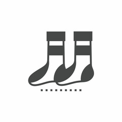 Black and white sock vector illustration icon. Illustration for business. Vector template.