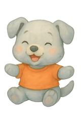 dog illustration with transparent background.