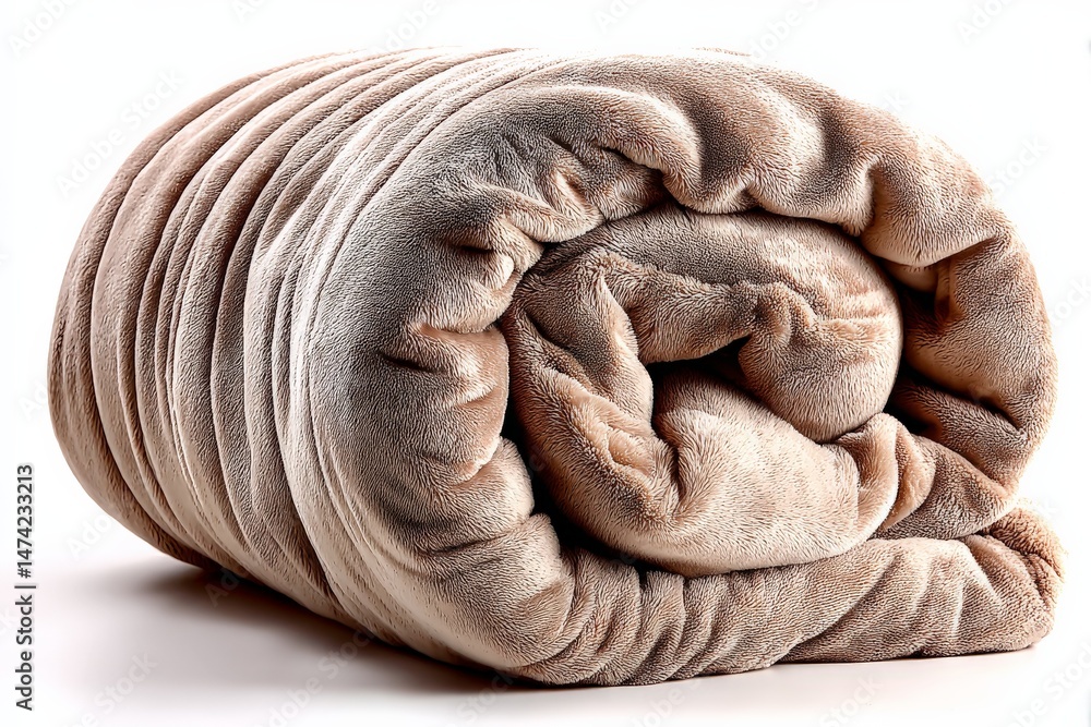 Poster soft rolled blanket creating a cozy atmosphere for relaxation and comfort at home