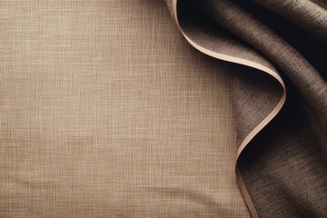 Beige fabric draped over a tan textile