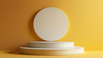 Modern podium for product display with minimalist design