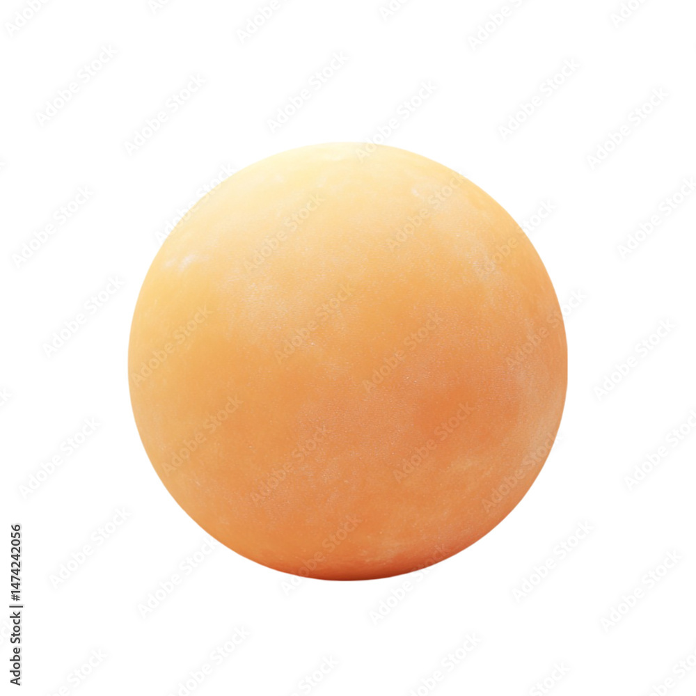 Poster a large round pale orange object on a colorful striped background