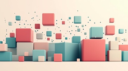 Abstract Geometric Composition in Minimalist Design with Blocks