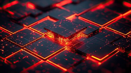 Neon Abstract Minimalist Overlapping Squares in Vibrant Colors