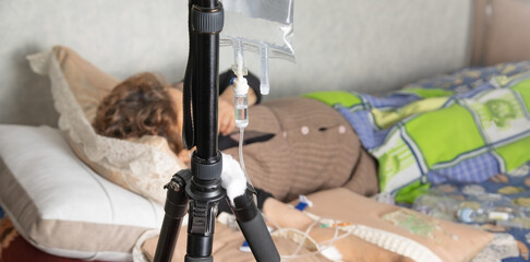 Infusion bag. IV drip chamber