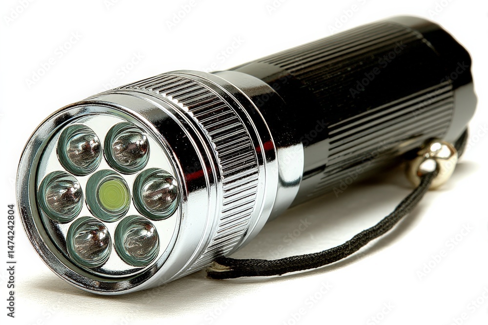 Poster efficient led flashlight featuring multiple bulbs for enhanced brightness and durability