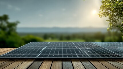 A 3D illustration represents a classroom that incorporates a green energy theme, including the installation of solar panels on its roof