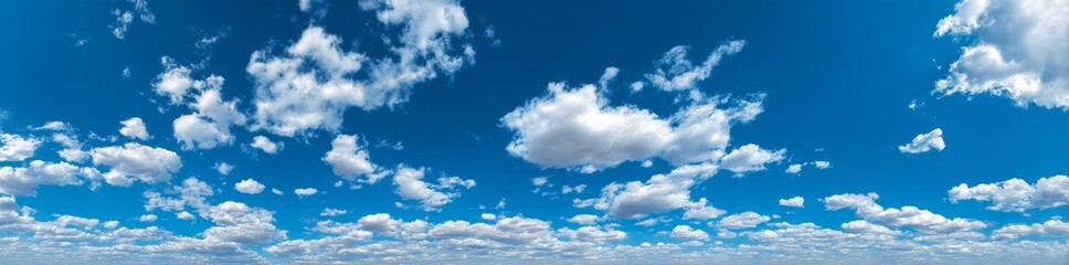 Obraz premium The sky panorama is a panoramic shot of a beautiful cloudy sky