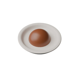 A sweet 3D chocolate treat featuring realistic chocolate pieces in various styles. Perfect for food concepts, packaging, decoration, and dessert-themed designs