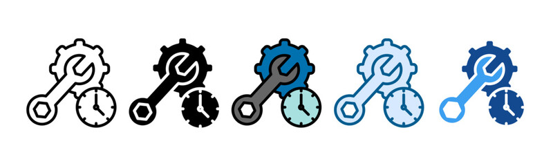 Preventive Maintenance Icon Set Multiple Style Collection