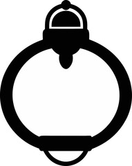 Bulb Holder Ring Silhouette Vector Illustration 