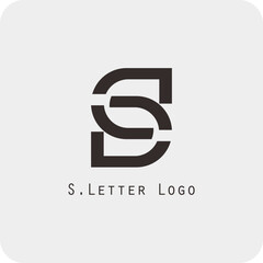 Vector logo design with the letter S symbol is simple, clear, firm, easy to remember, elegant	