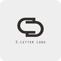 Vector logo design with the letter S symbol is simple, clear, firm, easy to remember, elegant	