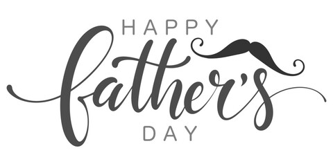 Happy Fathers Day lettering Vector eps