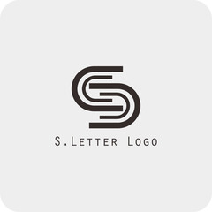Vector logo design with the letter S symbol is simple, clear, firm, easy to remember, elegant	