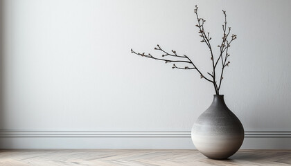 Black and white modern home wall with minimalist design