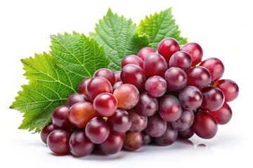 Fototapeta premium red grapes on white background