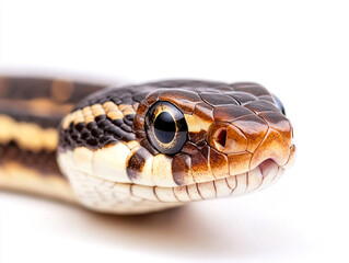 Obraz premium Portrait Of A Snake Isolated On A White Background