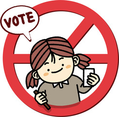 시민이 투표하는 모습을 담은 선거 일러스트 – 참정권, 유권자, 투표소, 투표용지 등 선거 과정과 참여를 표현한 이미지