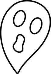 Surprised Ghost Icon Representing Halloween, Fear, and Spooky Mood