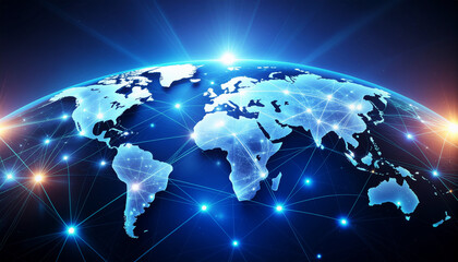 グローバルなネットワーク、サイバーイメージの背景