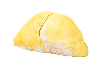 Mon Thong Durian a signature Thai fruit with strong aroma and sweet creamy texture with transparent background